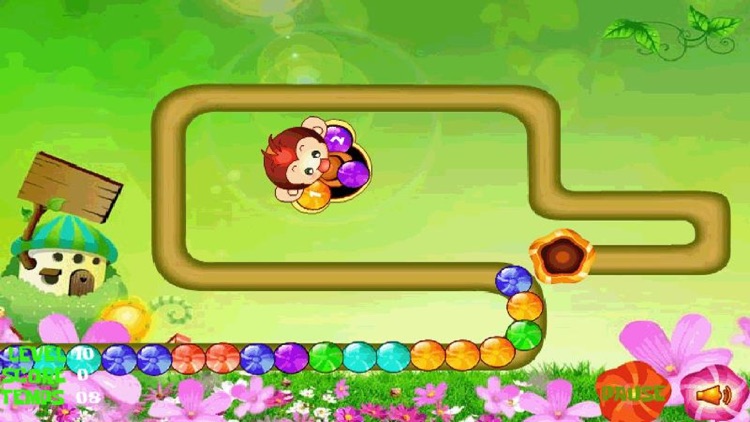 Crazy Monkey Marble Shooting