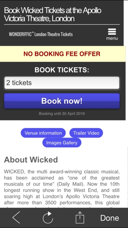 London West End Theatre Ticket screenshot-4