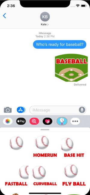 Animated Baseball Stickers