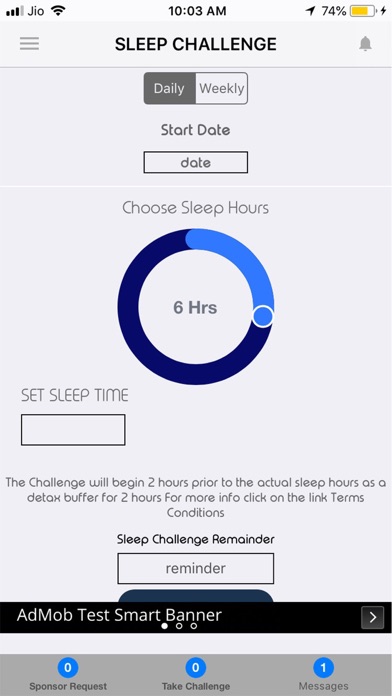 Sleep Challenge screenshot 2