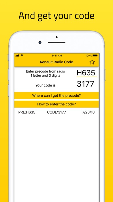 Radio Code for Renaul... screenshot1