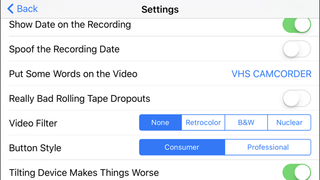 VHS Camcorder - The #1 VHS Cam Screenshot