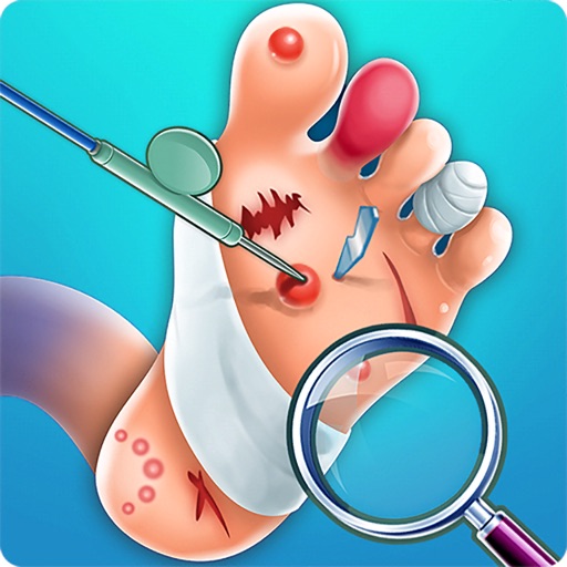 Cleaning foot from dirt iOS App