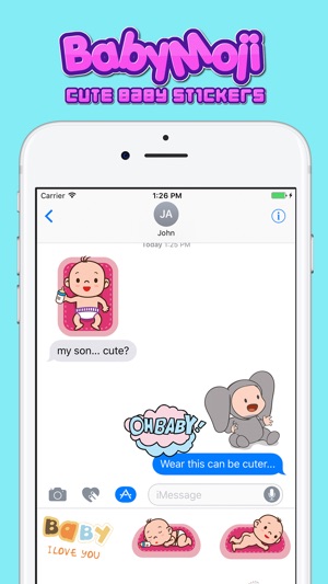 BabyMoji - Cute Baby Stickers(圖1)-速報App