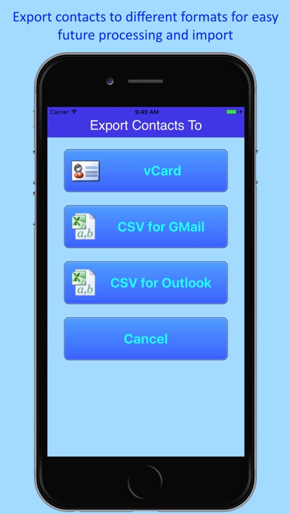 1.2.3 Contacts Backup Lite screenshot-4