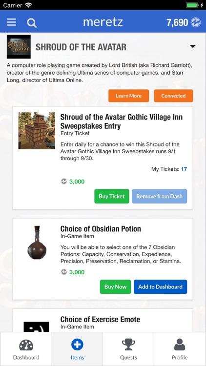Meretz: Earn Loot w/Every Step