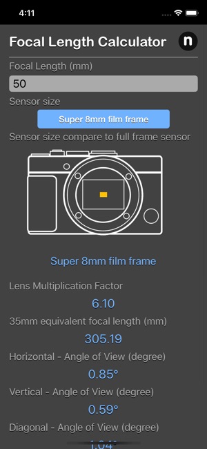 Focal Length Calculator(圖5)-速報App