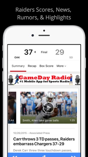 Oakland GameDay Radio - Raiders Warriors A's(圖4)-速報App