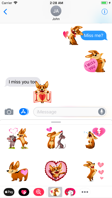 Animated Biscuit in Love Emoji screenshot 2