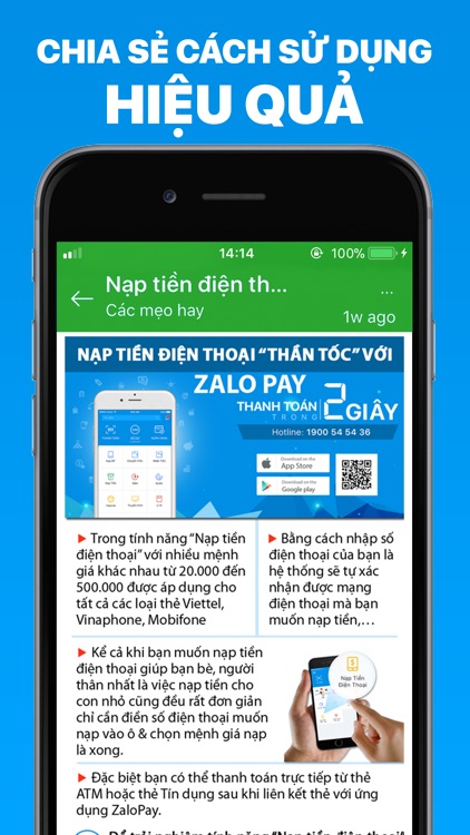 Hướng Dẫn Zalo Pay cho iPhone