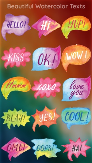 Watercolor Words Sticker Pack(圖1)-速報App