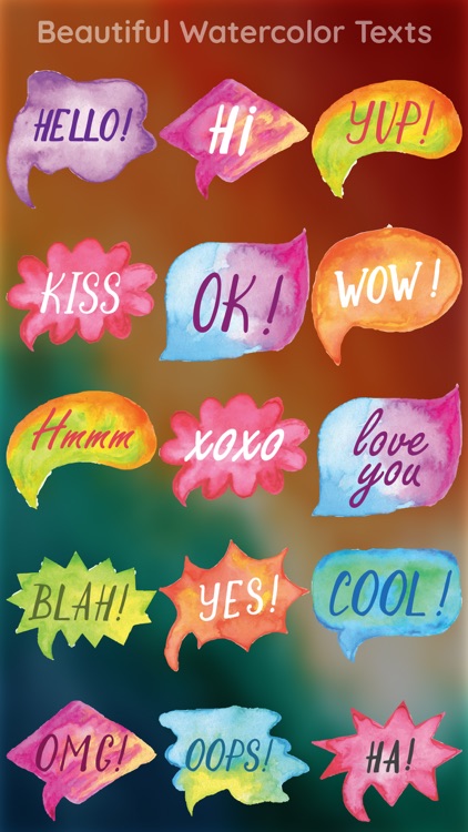 Watercolor Words Sticker Pack