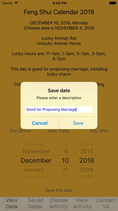 Feng Shui Calendar 2018 screenshot1
