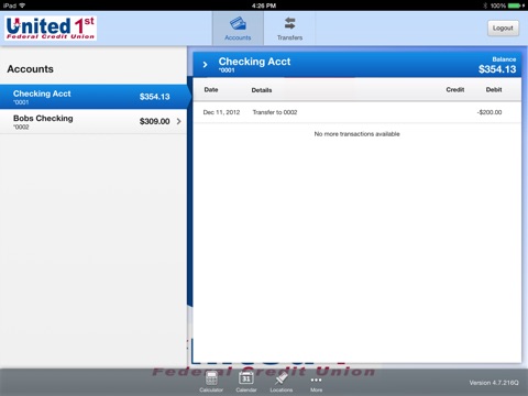 United 1st MobileMoney for iPad screenshot 3