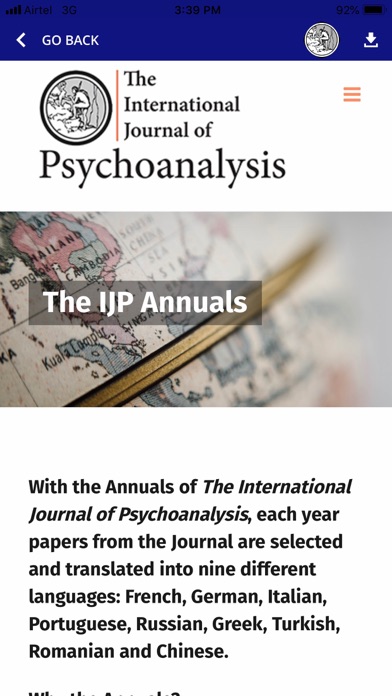 Int. Journal of Psychoanalysis screenshot 3