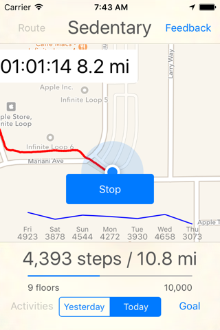 One Foot - Pedometer - náhled
