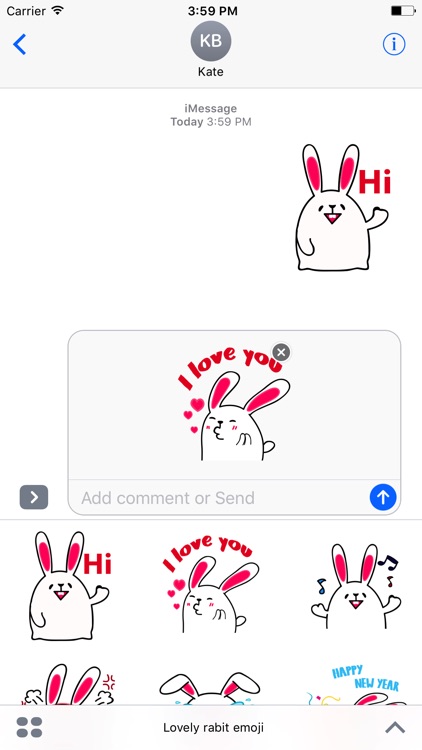 Lovely rabbit emoji