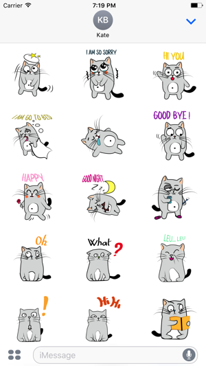 Cute Cats emoji for iMessage(圖1)-速報App