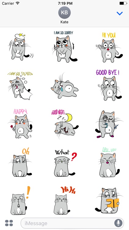 Cute Cats emoji for iMessage