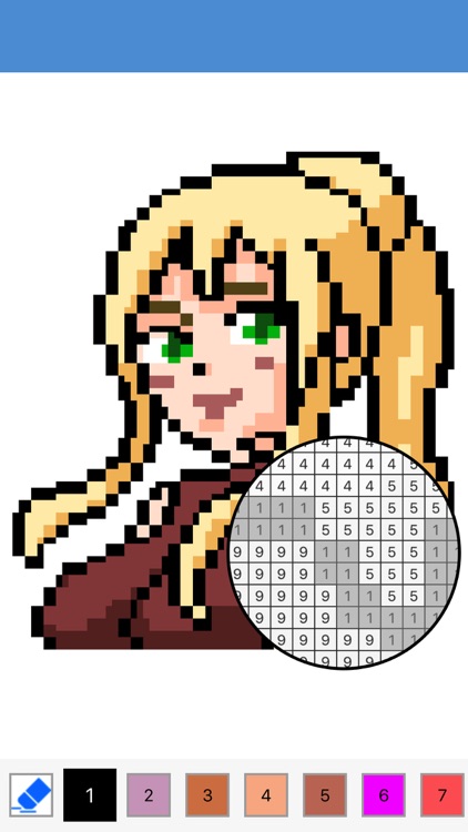 Anime Manga Pixel Colouring