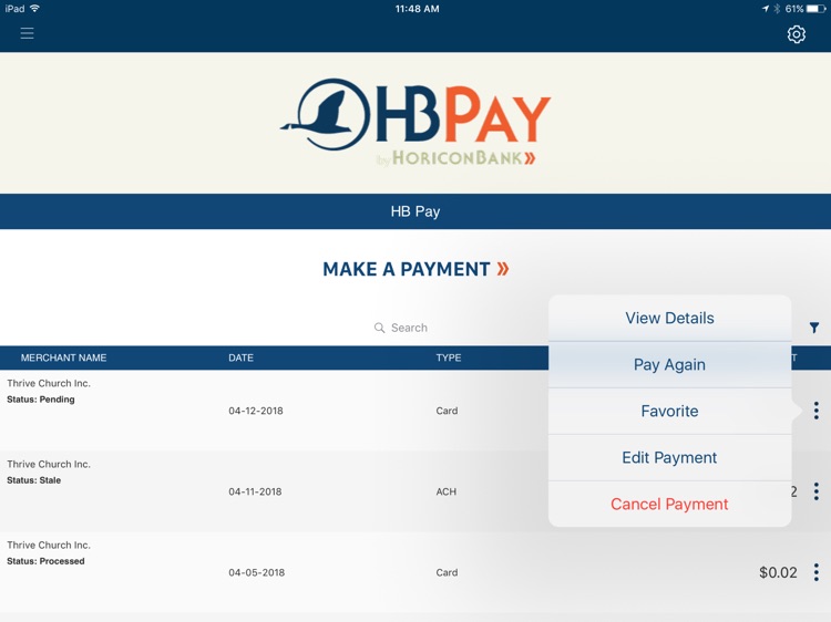 Horicon HB Pay for iPad