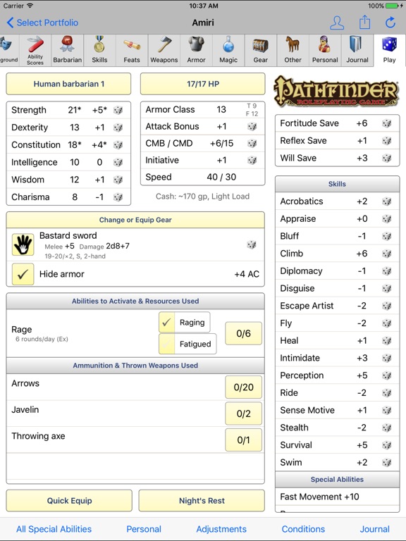 wayang spellhunter hero lab