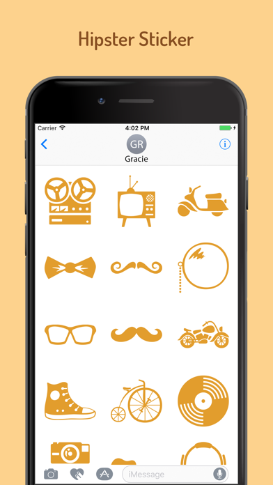 Hipster Stickers for iMessage screenshot 2