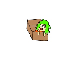 The playful girl of green hair