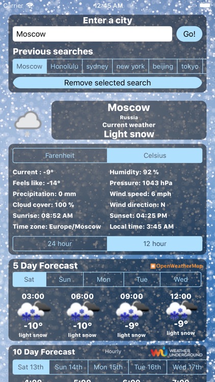 Weather Centre 10 Day Forecast