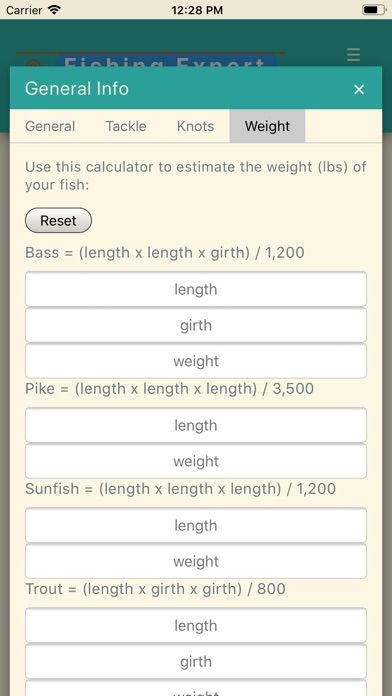 Northern Pike Length Girth Weight Chart