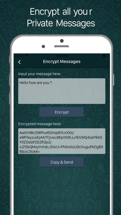 Encrypted Text Chat Locker App