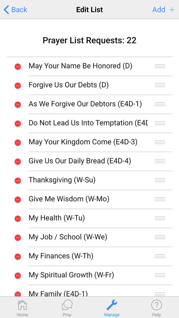 Pray Through - Prayer List App