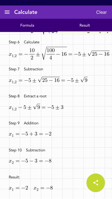 Quadratic Formula PQ PRO screenshot 3