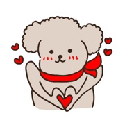 Woodong, Lovely Poodle Sticker