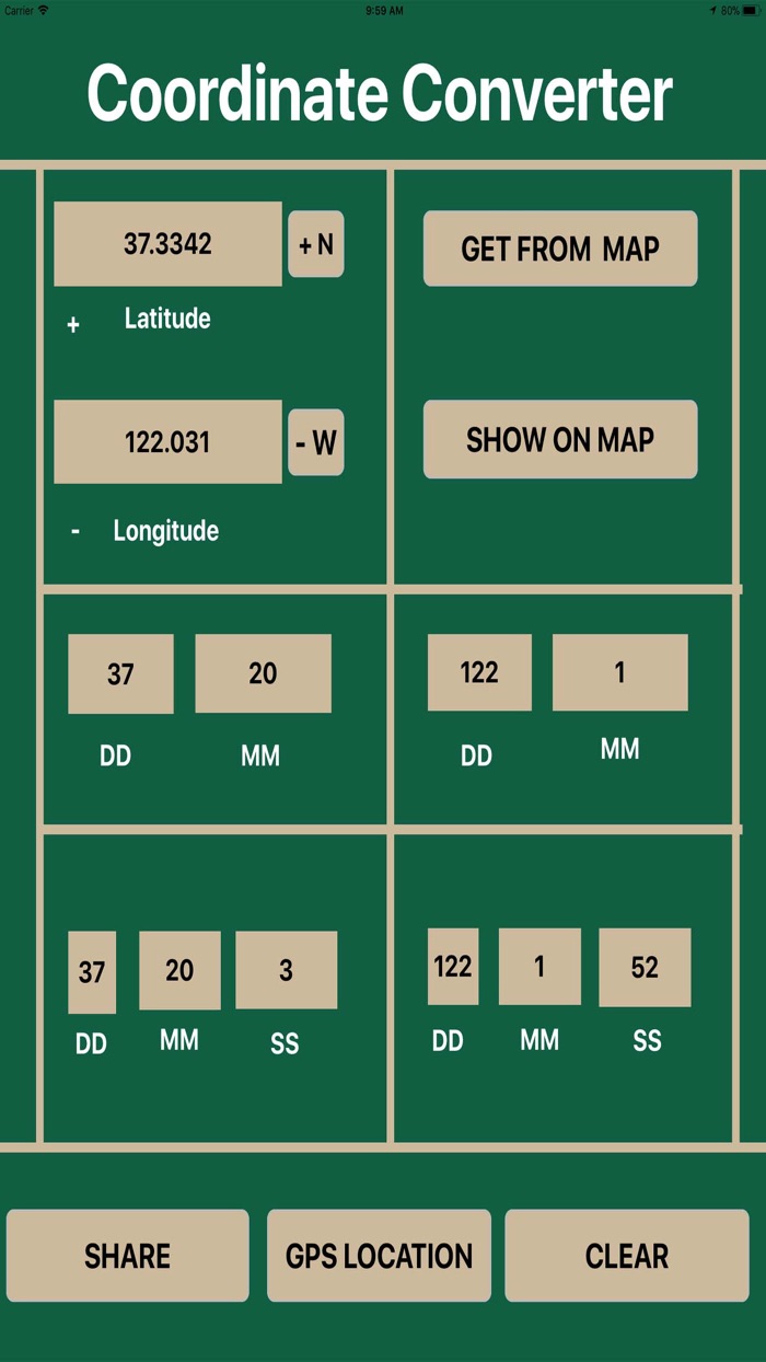 Convert Latitude and Longitude