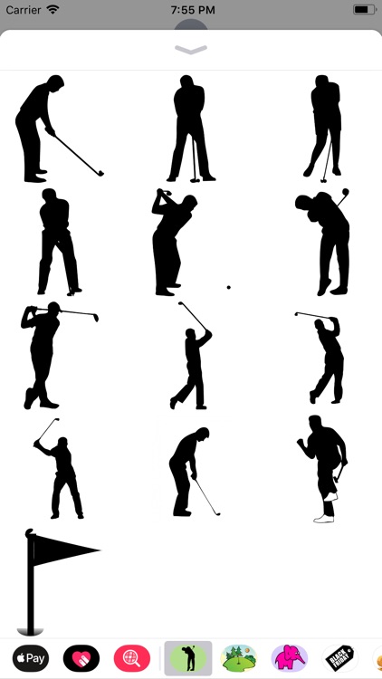 Golf Silhouettes Sticker Pack