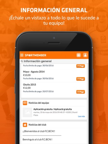 SportMember - Mobile team app screenshot 2