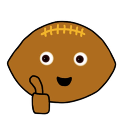 Rugby Ball Emoji Sticker icon