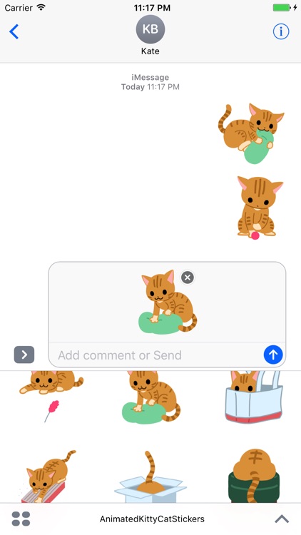 Animated Kitty Cat Stickers