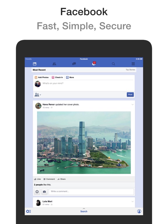 Friendly for Facebook iPad Friendly for Facebook iPad