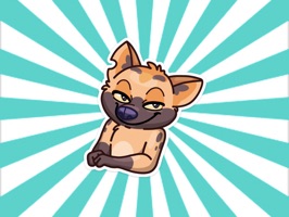 Now you can react to your friend's conversations with your favourite Funny Hyena Stickers