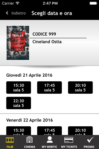 Webtic Cineland Ostia Cinema screenshot 3