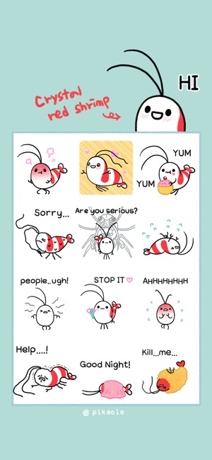 Shy Shrimp sticker(圖3)-速報App