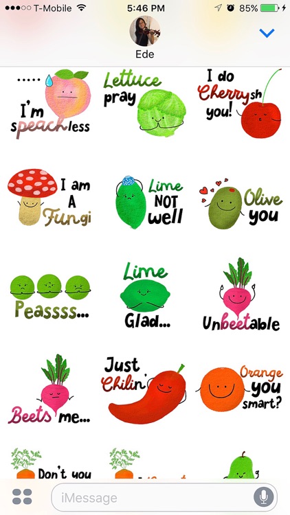 Punny Produce 2 Stickers