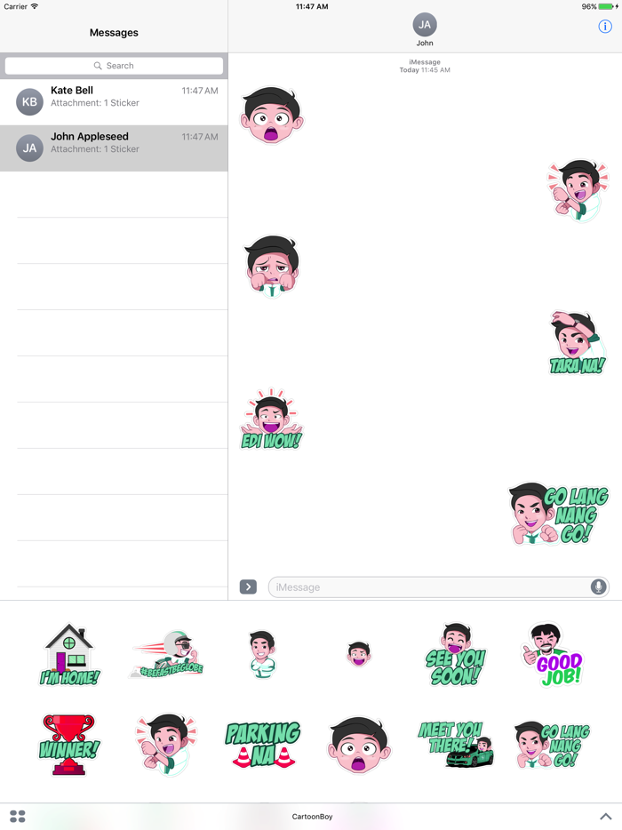 Cartoon Boy for iMessage