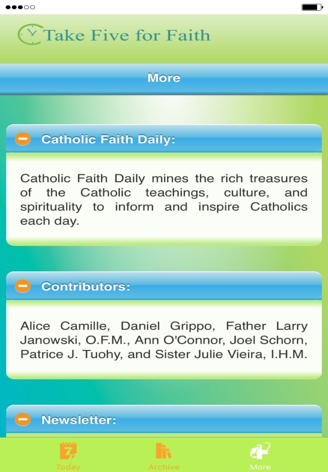 Take Five for Faith screenshot 3