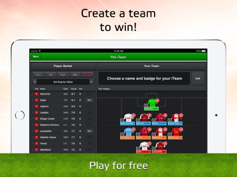 Soccerway Fantasy iTeam for iPad screenshot 4