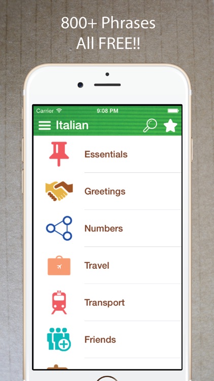 Learn Italian Phrasebook Pro +