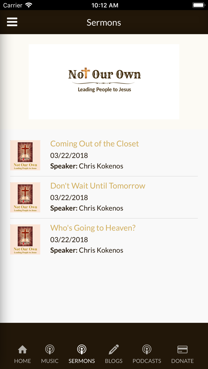 Not Our Own Ministries