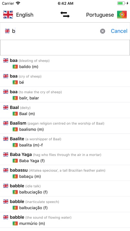 Portuguese/English Dictionary screenshot-4